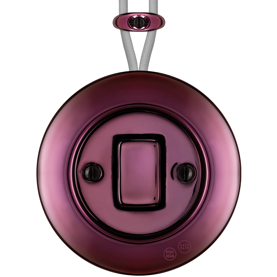 PORCELAIN KATY PATY COLONA ROUND SURFACE MOUNTED FAT BUTTON SWITCH ...