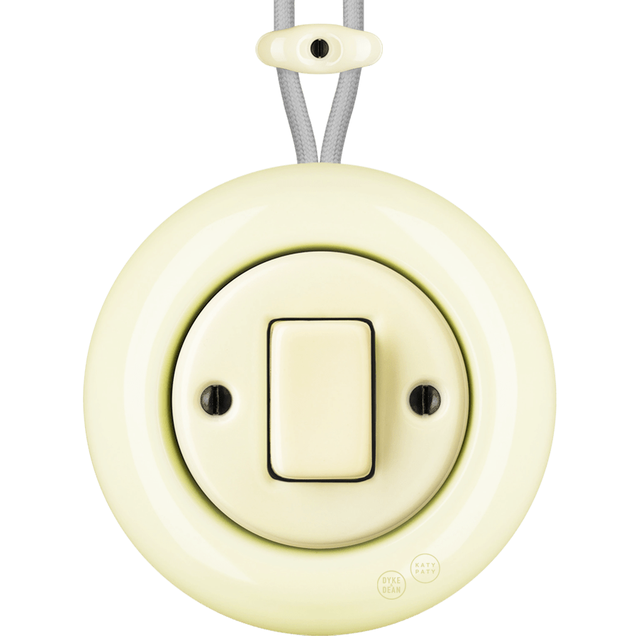 PORCELAIN KATY PATY COLONA ROUND SURFACE MOUNTED FAT BUTTON SWITCH ...
