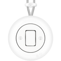 White round porcelain surface-mounted fat button light switch by Katy Paty