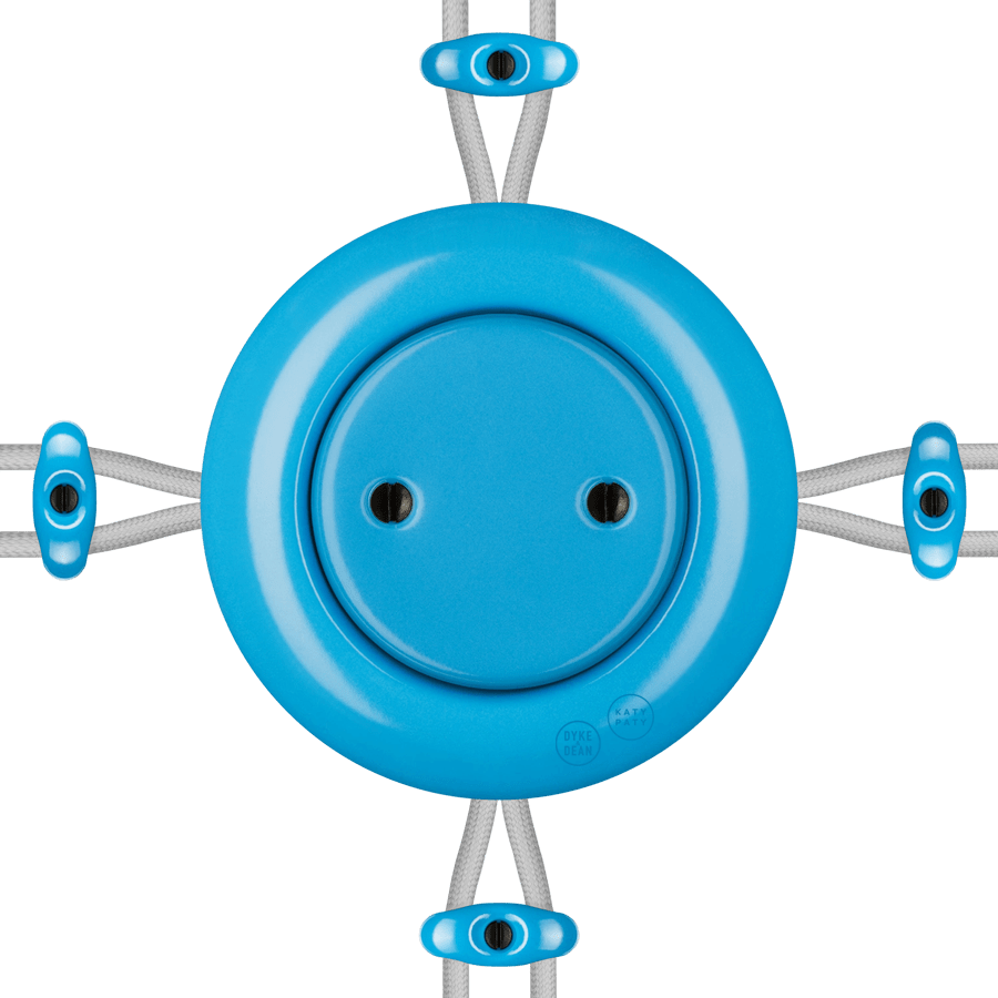 PORCELAIN KATY PATY COLONA ROUND SURFACE MOUNTED JUNCTION BOX AZURE - DYKE & DEAN