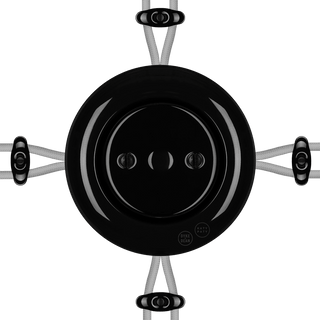 PORCELAIN KATY PATY COLONA ROUND SURFACE MOUNTED JUNCTION BOX BLACK - DYKE & DEAN