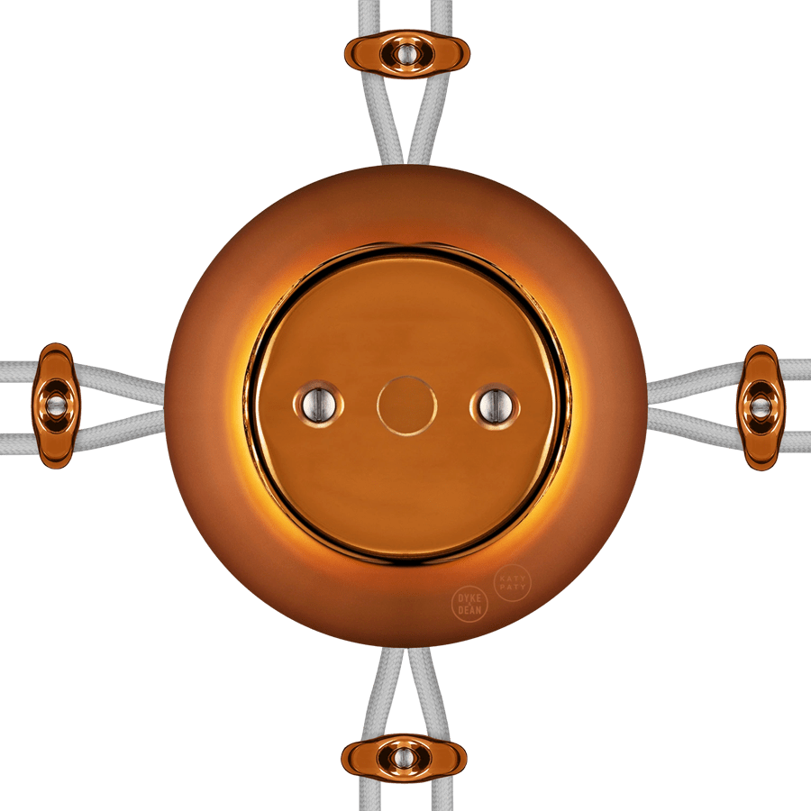 PORCELAIN KATY PATY COLONA ROUND SURFACE MOUNTED JUNCTION BOX BRONZE - DYKE & DEAN