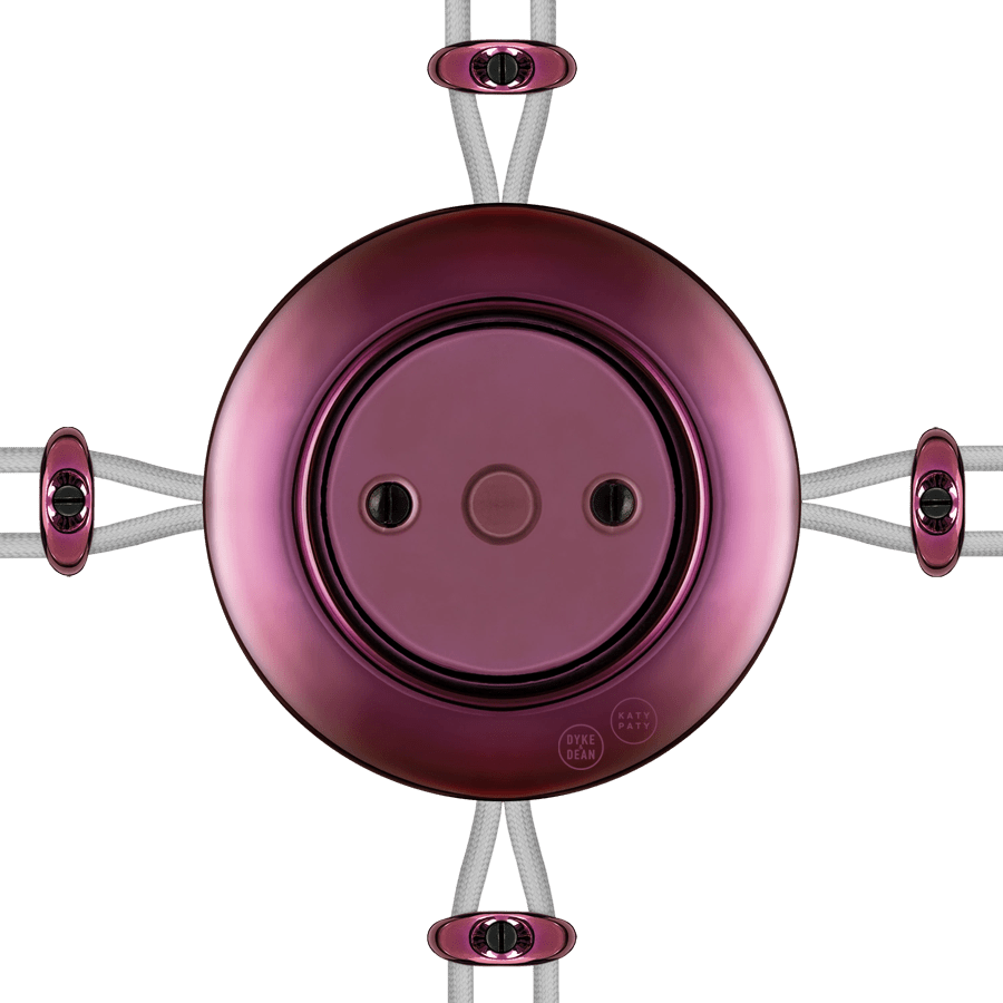 PORCELAIN KATY PATY COLONA ROUND SURFACE MOUNTED JUNCTION BOX PURPLE - DYKE & DEAN