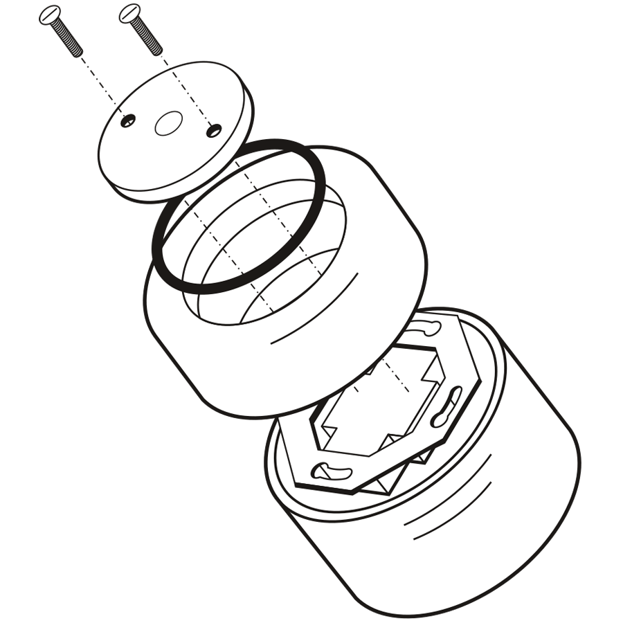 PORCELAIN KATY PATY COLONA ROUND SURFACE MOUNTED JUNCTION BOX VANILLA - DYKE & DEAN