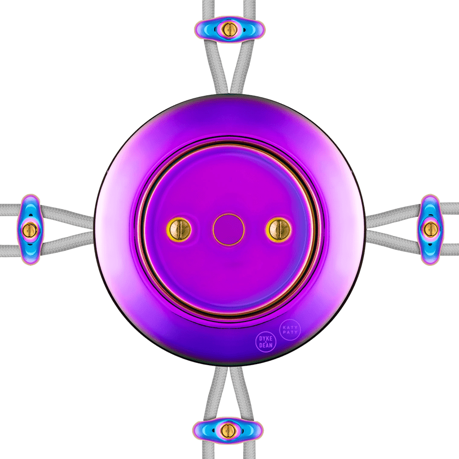 PORCELAIN KATY PATY COLONA ROUND SURFACE MOUNTED JUNCTION BOX VIOLEDO - DYKE & DEAN