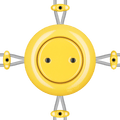 PORCELAIN KATY PATY COLONA ROUND SURFACE MOUNTED JUNCTION BOX YELLOW - DYKE & DEAN