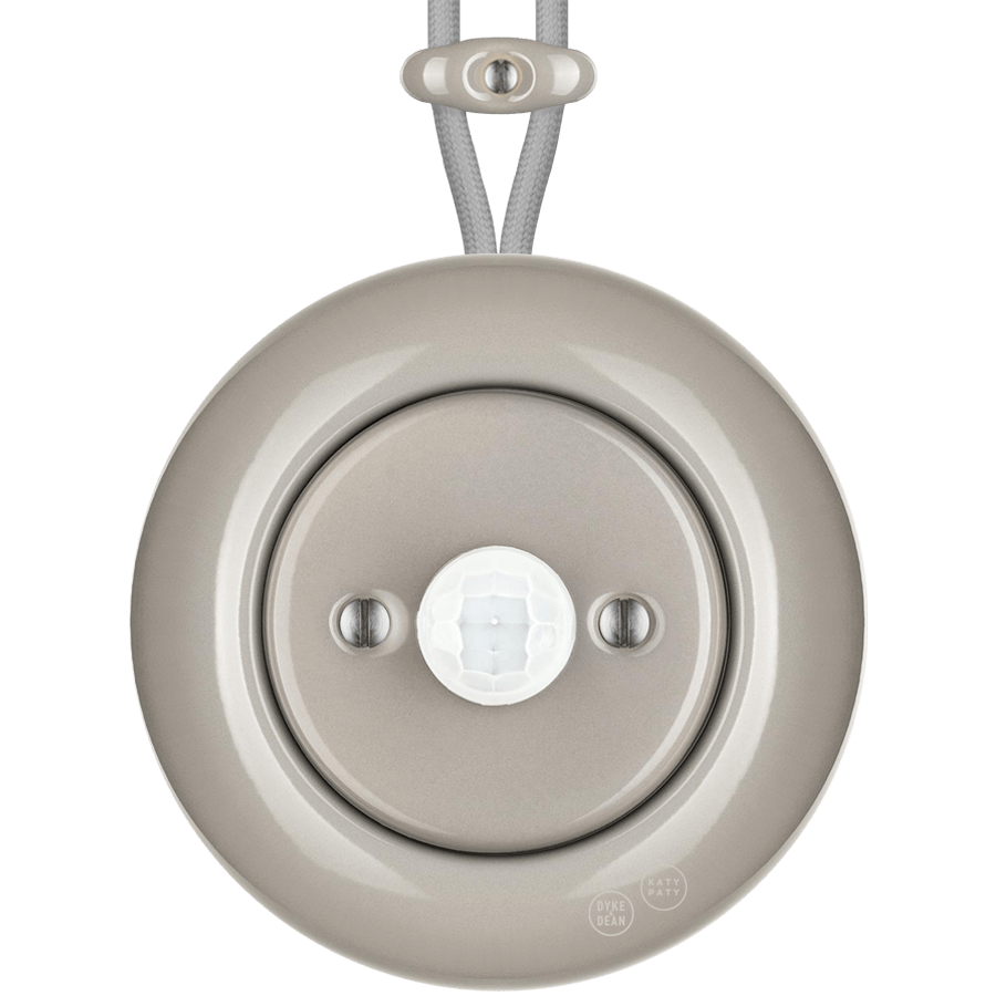 PORCELAIN KATY PATY COLONA ROUND SURFACE MOUNTED MOTION SENSOR CAPPUCCINO - DYKE & DEAN