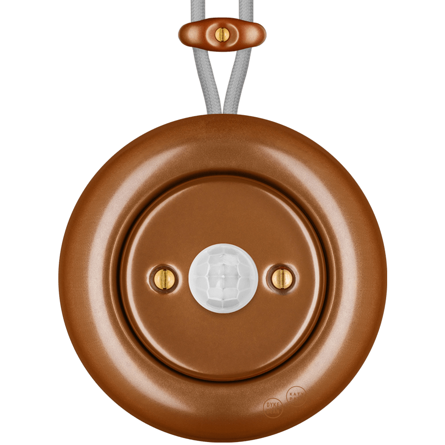 PORCELAIN KATY PATY COLONA ROUND SURFACE MOUNTED MOTION SENSOR COPPER - DYKE & DEAN
