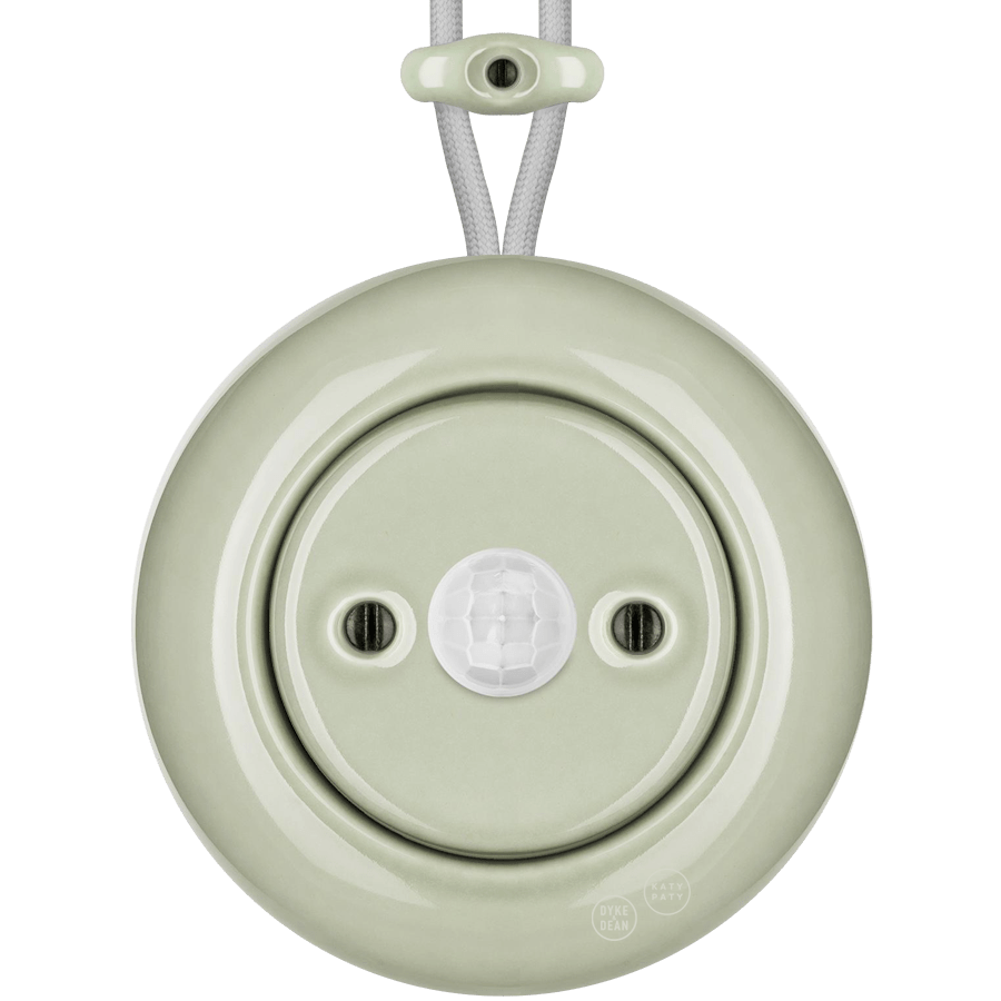 PORCELAIN KATY PATY COLONA ROUND SURFACE MOUNTED MOTION SENSOR GREY GREEN - DYKE & DEAN