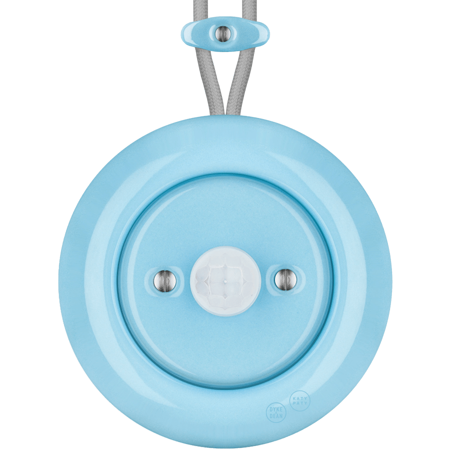 PORCELAIN KATY PATY COLONA ROUND SURFACE MOUNTED MOTION SENSOR PASTEL BLUE - DYKE & DEAN