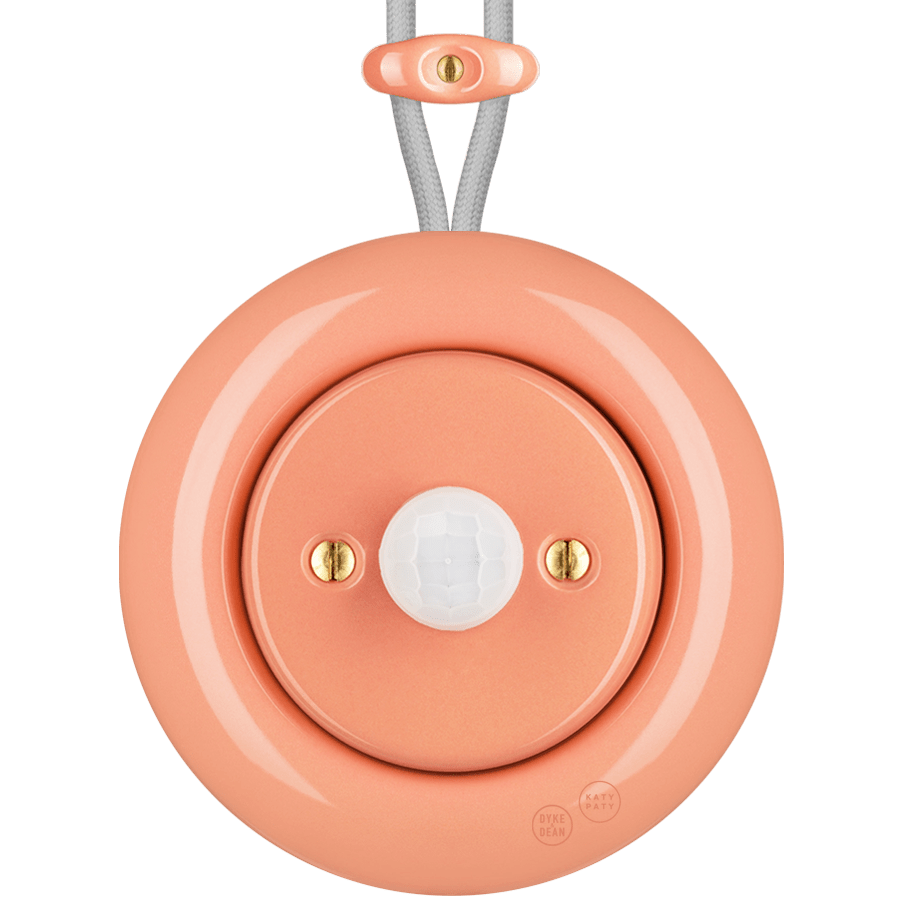 PORCELAIN KATY PATY COLONA ROUND SURFACE MOUNTED MOTION SENSOR SALMON PINK - DYKE & DEAN