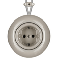 PORCELAIN KATY PATY COLONA ROUND SURFACE MOUNTED SCHUKO SOCKET CAPPUCCINO - DYKE & DEAN