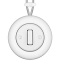 PORCELAIN KATY PATY COLONA ROUND SURFACE MOUNTED SLIM BUTTON SWITCH MATTE WHITE - DYKE & DEAN