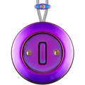 PORCELAIN KATY PATY COLONA ROUND SURFACE MOUNTED SLIM BUTTON SWITCH VIOLEDO - DYKE & DEAN