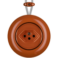 PORCELAIN KATY PATY COLONA ROUND SURFACE MOUNTED SWISS SOCKET BRICK RED - DYKE & DEAN