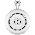 PORCELAIN KATY PATY COLONA ROUND SURFACE MOUNTED SWISS SOCKET CHROME - DYKE & DEAN