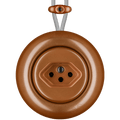 PORCELAIN KATY PATY COLONA ROUND SURFACE MOUNTED SWISS SOCKET COPPER - DYKE & DEAN
