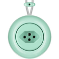 PORCELAIN KATY PATY COLONA ROUND SURFACE MOUNTED SWISS SOCKET MINT GREEN - DYKE & DEAN