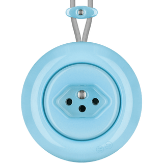 PORCELAIN KATY PATY COLONA ROUND SURFACE MOUNTED SWISS SOCKET PASTEL BLUE - DYKE & DEAN