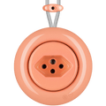 PORCELAIN KATY PATY COLONA ROUND SURFACE MOUNTED SWISS SOCKET SALMON PINK - DYKE & DEAN