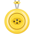 PORCELAIN KATY PATY COLONA ROUND SURFACE MOUNTED SWISS SOCKET YELLOW - DYKE & DEAN