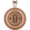 PORCELAIN KATY PATY COLONA ROUND SURFACE MOUNTED TOGGLE BUTTON SWITCH DERMA - DYKE & DEAN
