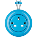 PORCELAIN KATY PATY COLONA ROUND SURFACE MOUNTED UK SOCKET AZURE - DYKE & DEAN