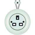 PORCELAIN KATY PATY COLONA ROUND SURFACE MOUNTED UK SOCKET CONCHA - DYKE & DEAN