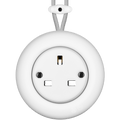 PORCELAIN KATY PATY COLONA ROUND SURFACE MOUNTED UK SOCKET MATTE WHITE - DYKE & DEAN