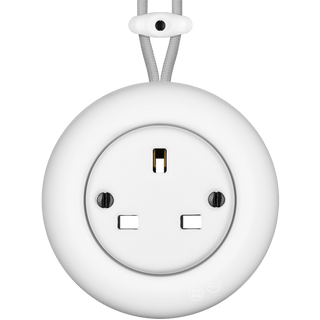 PORCELAIN KATY PATY COLONA ROUND SURFACE MOUNTED UK SOCKET MATTE WHITE - DYKE & DEAN