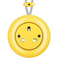 PORCELAIN KATY PATY COLONA ROUND SURFACE MOUNTED UK SOCKET YELLOW - DYKE & DEAN