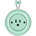 PORCELAIN KATY PATY COLONA ROUND SURFACE MOUNTED USA 15AMP SOCKET MINT GREEN - DYKE & DEAN