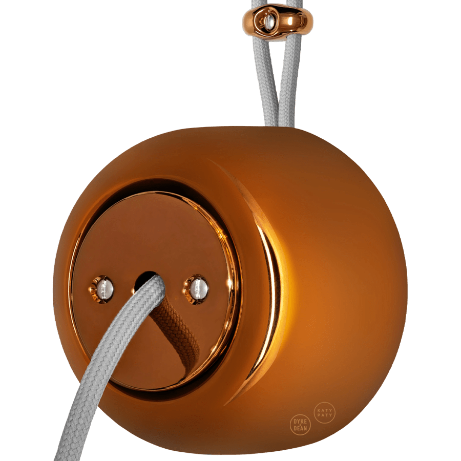 PORCELAIN ROUND SURFACE MOUNTED CABLE GLAND SOCKET BRONZE - DYKE & DEAN