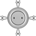 PORCELAIN ROUND SURFACE MOUNTED JUNCTION BOX GREY - DYKE & DEAN