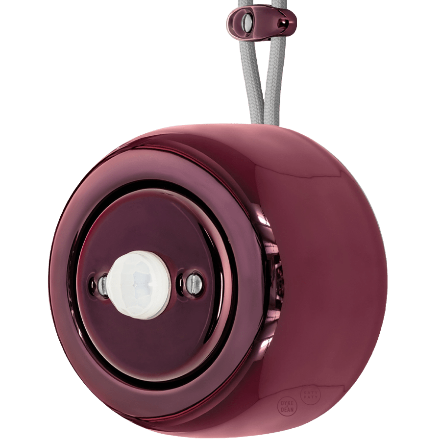 PORCELAIN ROUND SURFACE MOUNTED MOTION SENSOR PURPLE - DYKE & DEAN