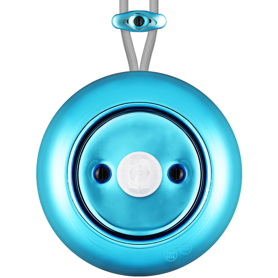 PORCELAIN ROUND SURFACE MOUNTED MOTION SENSOR SKY BLUE - DYKE & DEAN
