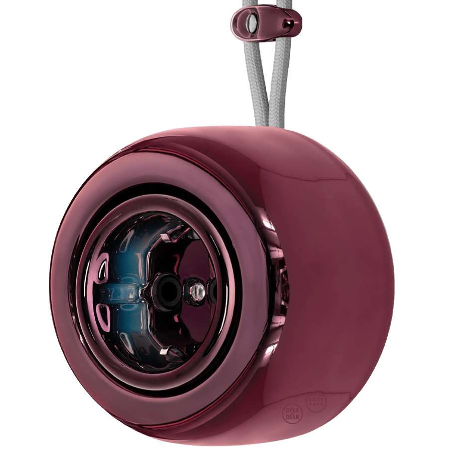 PORCELAIN ROUND SURFACE MOUNTED SCHUKO SOCKET PURPLE - DYKE & DEAN