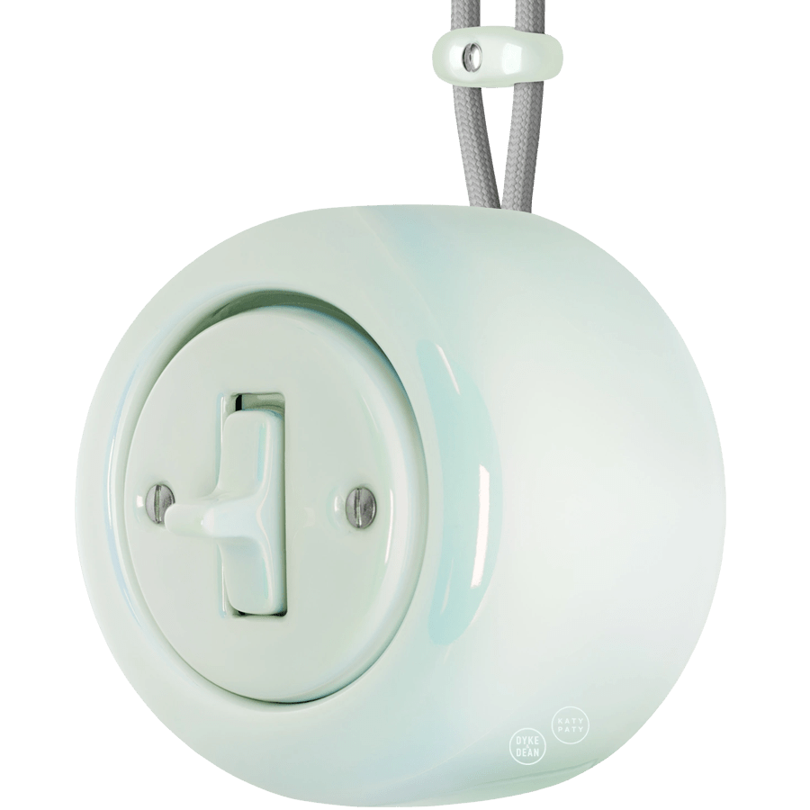 PORCELAIN KATY PATY COLONA ROUND SURFACE MOUNTED TOGGLE BUTTON SWITCH ...