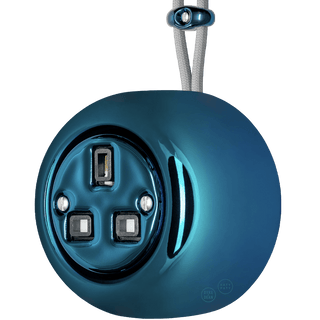 PORCELAIN ROUND SURFACE MOUNTED UK SOCKET DARK BLUE - DYKE & DEAN