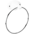 PORCELAIN TOWEL RING HANGER WHITE - DYKE & DEAN