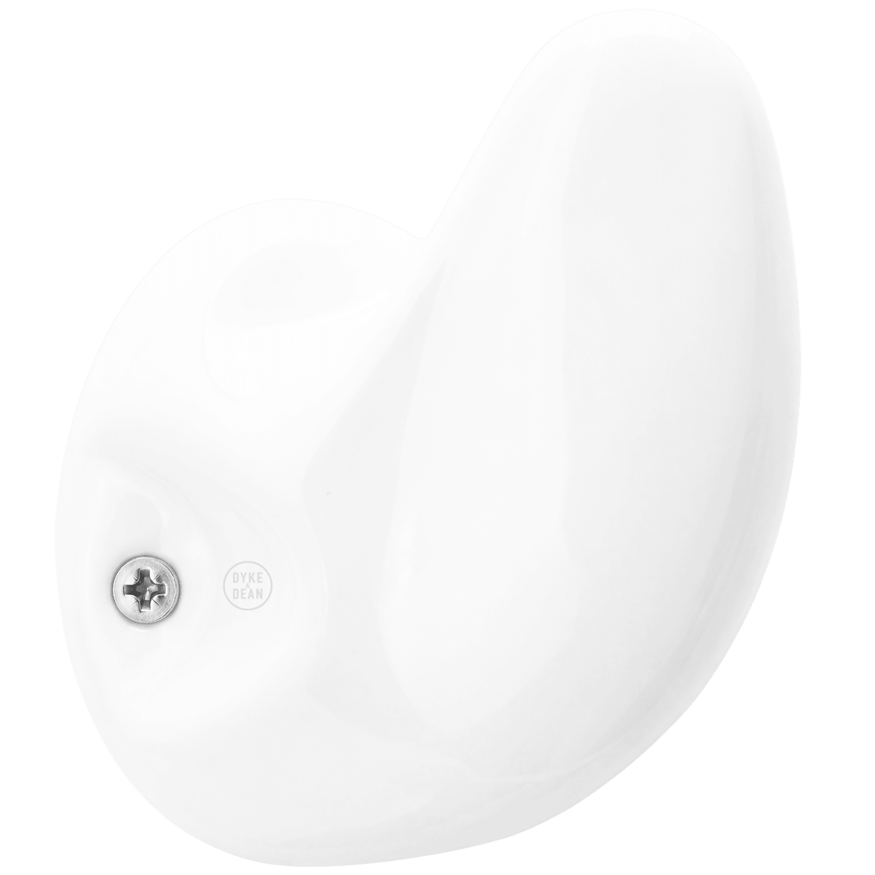 PORCELAIN TUSK WALL HOOK WHITE - DYKE & DEAN