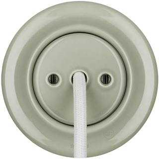 PORCELAIN WALL CABLE GLAND SOCKET GREY GREEN - DYKE & DEAN