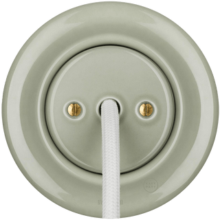 PORCELAIN WALL CABLE GLAND SOCKET GREY GREEN - DYKE & DEAN