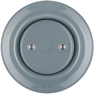 PORCELAIN WALL END PLUG SOCKET ASH GREY - DYKE & DEAN