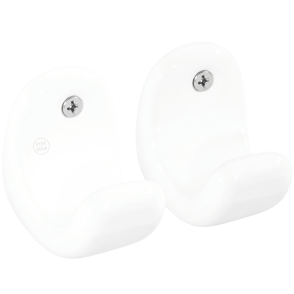 PORCELAIN WALL HOOK SET WHITE - DYKE & DEAN