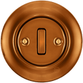 PORCELAIN WALL LIGHT SWITCH BRONZE SLIM BUTTON - DYKE & DEAN