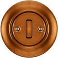 PORCELAIN WALL LIGHT SWITCH BRONZE SLIM BUTTON - DYKE & DEAN