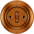 PORCELAIN WALL LIGHT SWITCH BRONZE TOGGLE - DYKE & DEAN