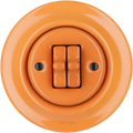 PORCELAIN WALL LIGHT SWITCH CARROT 2 TOGGLE - DYKE & DEAN