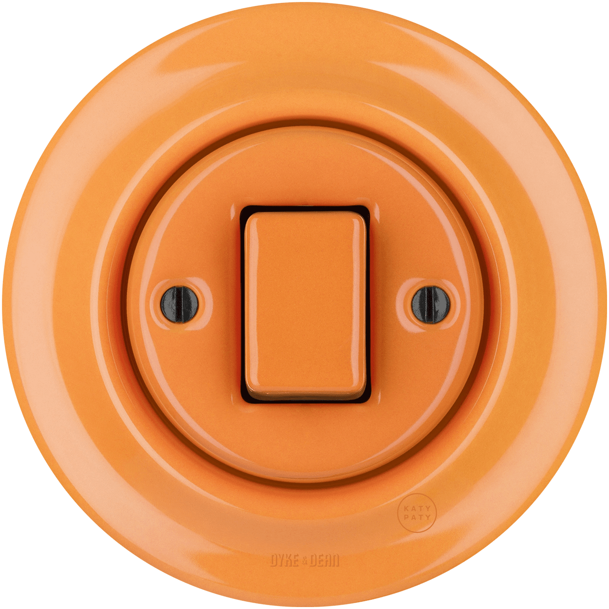 Carrot Button Computer PORCELAIN WALL LIGHT SWITCH CARROT FAT BUTTON - DYKE & DEAN